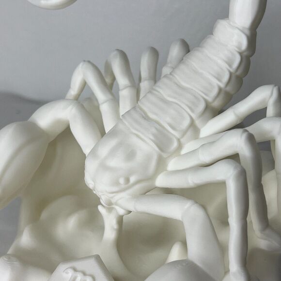 Scorpio Zodiac Sign Scorpion Figurine 6" White Plastic Statue Decor Astrology - Picture 6 of 10